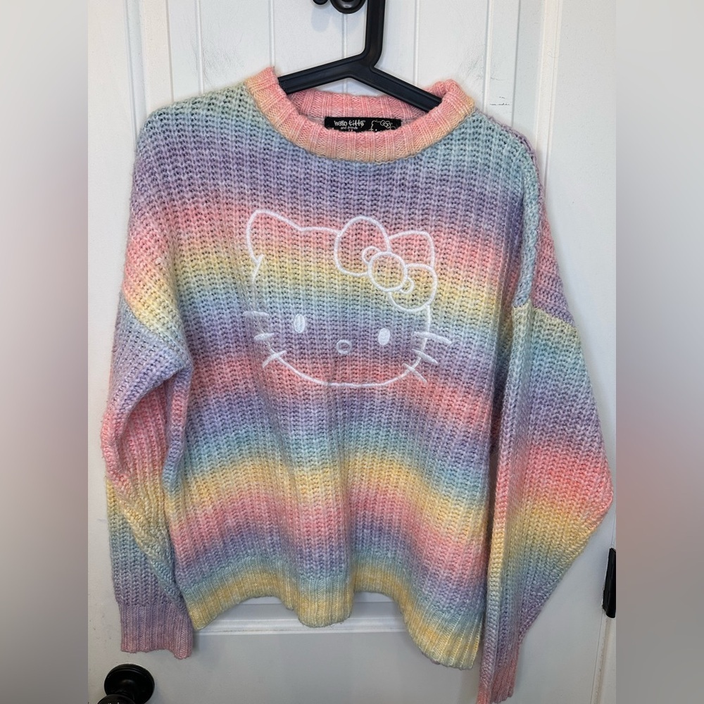 Hello Kitty x Forever 21 Pastel Rainbow Knit Sweater